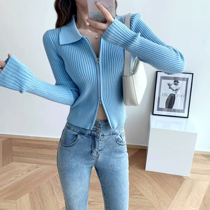 Sexy Turtleneck Sweater Women Autumn Winter Clothes Sueter Mujer Zip Christmas Sweaters Pink Fashion Pullovers Ladies