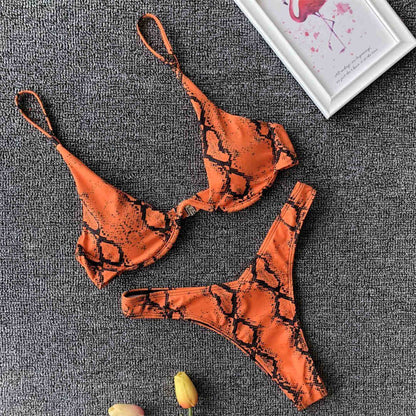 S - XL V-bar Underwired Bikini Female Swimsuit Women Swimwear Two-piece V shape Wire Bikini set Bather Bathing Suit Swim V439