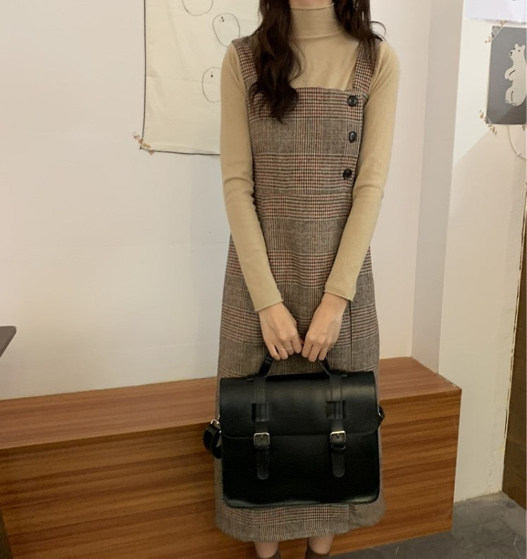 Lovwvol Korean preppy style student school bag pu leather female messenger bags vintage multifunctional Women shoulder bag ladies Totes
