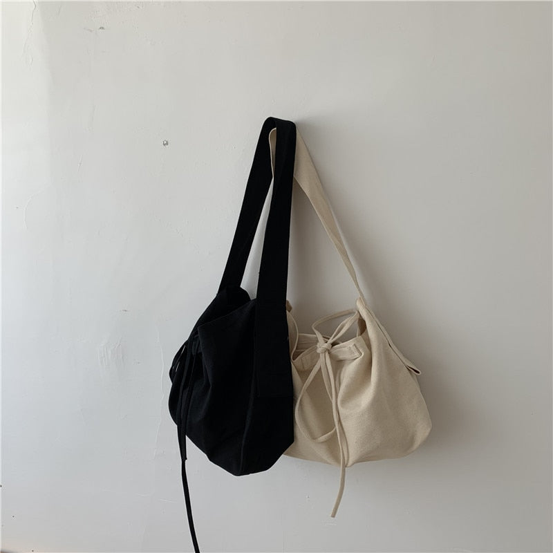 Lovwvol Women Leisure Bandage Crossbody Bag Canvas Shoulder Bag Female Multi-purpose Messenger Bag Student Bag Sac Courses Reutilisable