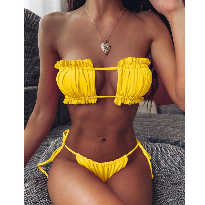 Sexy Bikini Swimsuit Women Thong Swimwear Push Up Bikini Set Brazilian Bathing Suit Summer Beach Wear Swimming Suit Biquini