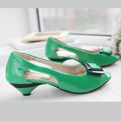 Sweet Casual Women Sandals Comfortable Low Heels Cut-outs Blue Green Sandal Ladies Fashion Summer Shoes Girls White Pink