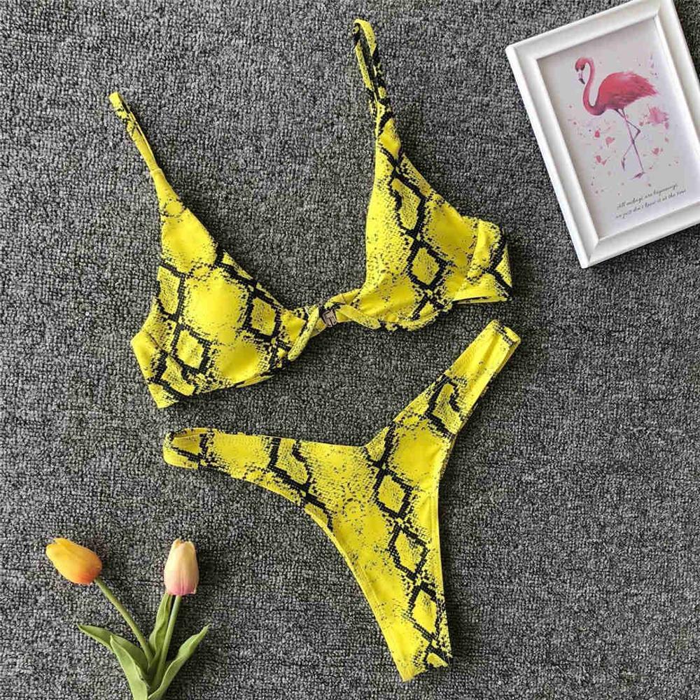 S - XL V-bar Underwired Bikini Female Swimsuit Women Swimwear Two-piece V shape Wire Bikini set Bather Bathing Suit Swim V439