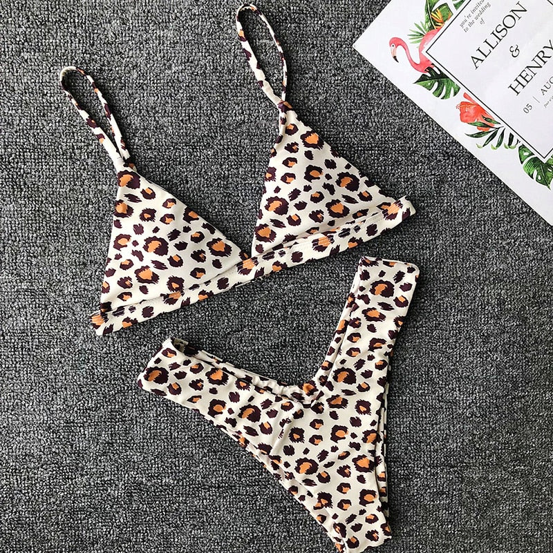 Mini Bikini Set Micro Swimsuit Women Push Up Bikini Sexy Swimwear Halter Bandage Bathing Suit Solid Mayo Brazilian Biquini