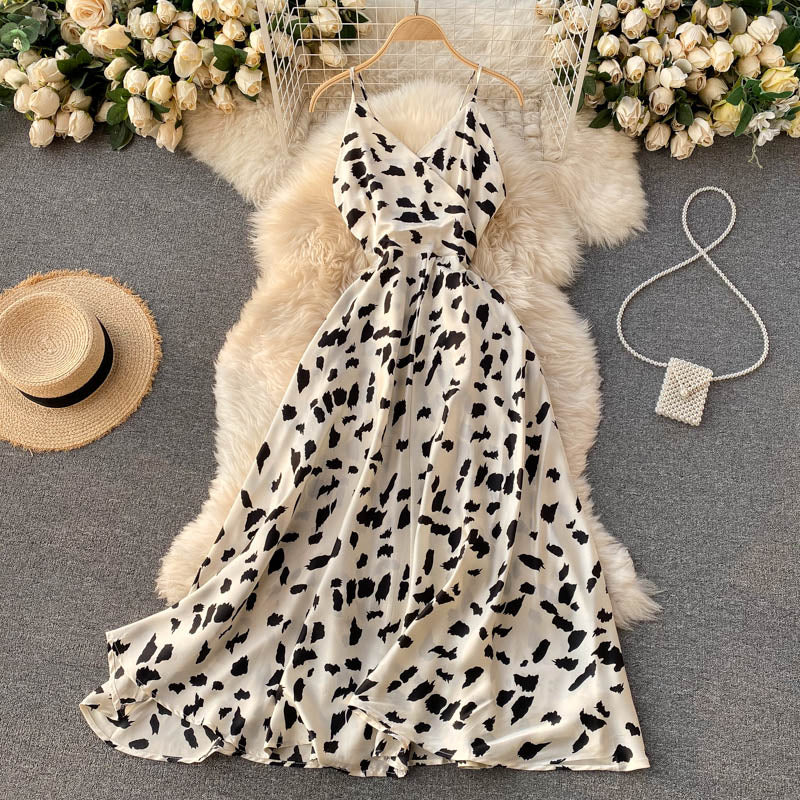 Boho Slim V Neck Summer bandage backless Maxi Long Dress Women Casual spaghetti strap Party Beach Holiday elegant tunic dress