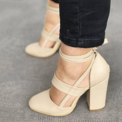 Women Pumps Plus Size 35-43 Women Heels Chaussures Femme Gladiator Summer High Heels For Party Wedding Shoes Women Thick Heels