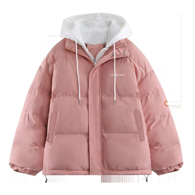 Winter Jacket Women Overcoat Thick Down Cotton Padded Short Parkas Mujer Oversize Casual Hooded Bubble Coat Female