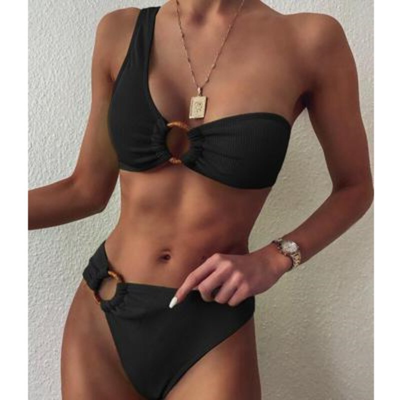 Women Solid Sexy Swimwear Push Up Bikini Set Female Summer Bathing Beachwear Swimsuit Lady Two-piece Beach Swim Suit