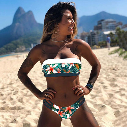 New Sexy Bikini Set  Brazilian bikini swimwear women Bandeau swimsuit female Push up bathing suit Summer bathers biquini