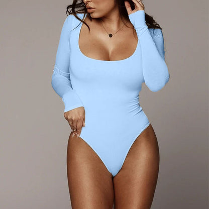 Winter Women Bodysuit Long Sleeve White Bodycon Bodysuit Women Black Body Female For Woman Cutout Fleece Romper