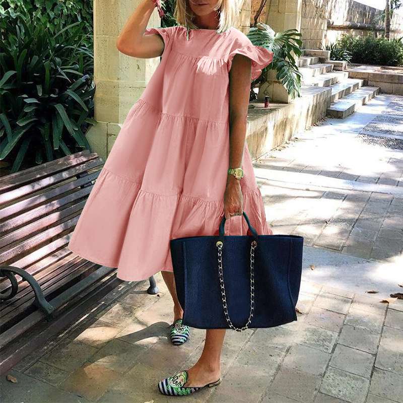 Summer Dress Women Summer Sundress Holiay Vintage Ruffled Party Dresses Casual Vestidos Femme Robe Plus Size Robe