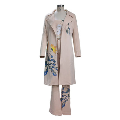 lovwvol hipster dress to impress Women's Autumn and Winter Elegant Long Printed Windbreaker Pants Coat Suit Women