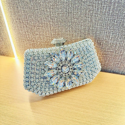 New banquet bag woman full diamond clutch bag rhinestone clutch bag cheongsam dinner bag dress bag celebrity handbag woman