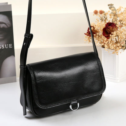 2025 Factory direct sales  spring and summer new first-layer vegetable tanned cowhide simple temperament versatile single shoulder leather women's bag