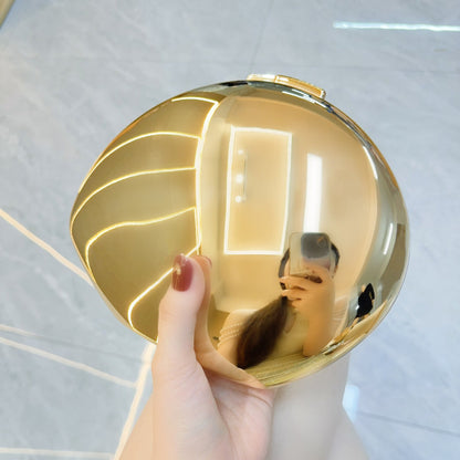 New New glossy shiny mirror box small hand bag banquet hand shoulder messenger dinner bag