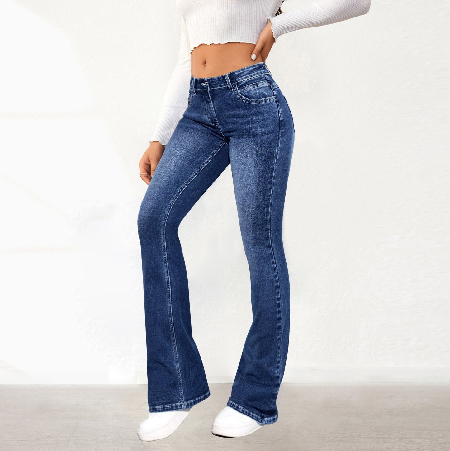 2025 Factory direct sales   New temperament commuter jeans women's clothing washed slim slim and thin pants spot