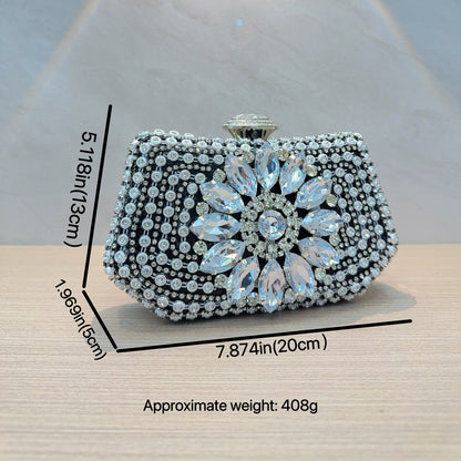 New banquet bag woman full diamond clutch bag rhinestone clutch bag cheongsam dinner bag dress bag celebrity handbag woman