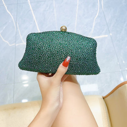 New New 2025 hot diamond bags, dinner bags, clutch bags, small bags, clutch bags, one shoulder oblique span women's bags, banquet women's bags