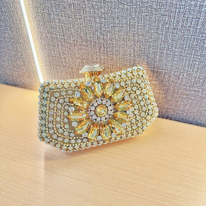 New banquet bag woman full diamond clutch bag rhinestone clutch bag cheongsam dinner bag dress bag celebrity handbag woman