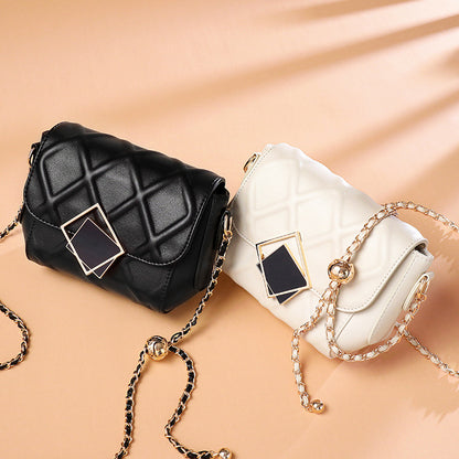 2025 Chain bag  summer new women's bag trendy fashion diamond bag  single shoulder small fragrant wind oblique span bag ins