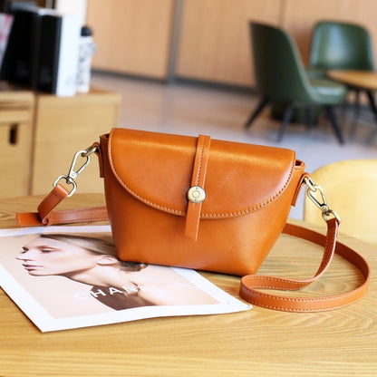 2025 summer new fashion high-end leather women's bag first layer cowhide small bag vegetable tanned leather body shoulder bag bag