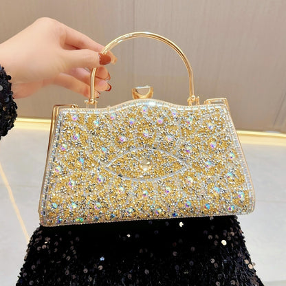 New New 2025 retro diamond-encrusted handbag hand bag fashion banquet bag dinner bag shoulder bag oblique span bag