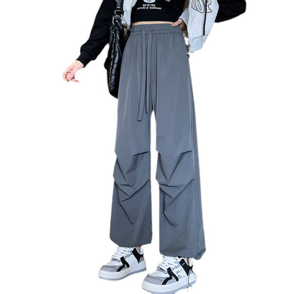 lovwvol going out outfits American Wide-Leg Overalls Women's Autumn New High Waist Loose Slimming Parachute Pants Casual Quick-Drying Sports Pants Fashion