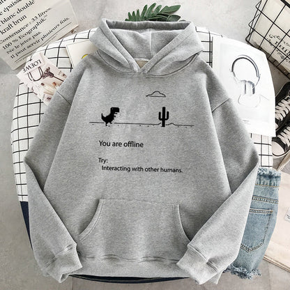 lovwvol sweatshirt Autumn Harajuku Women's Sweater Vintage Dinosaur Top Long Sleeve T-shirt Fashion Casual Sweatshirt Hoodie Clothes