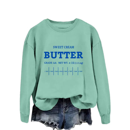 lovwvol sweatshirt Sweet Cream Butter New Fashion Trendy Sweater Women's plus Size Top