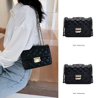 2025 Bag Women  New Trendy Versatile Messenger Women's Leather Small Square Bag Summer Popular One Shoulder Women's Bag