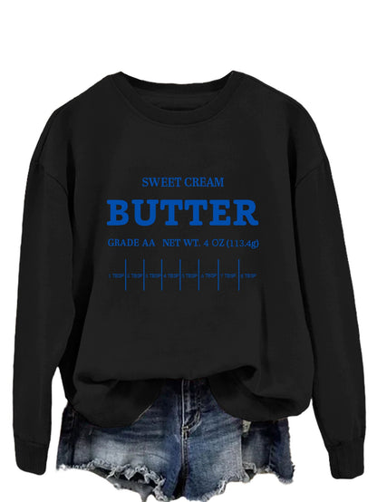 lovwvol sweatshirt Sweet Cream Butter New Fashion Trendy Sweater Women's plus Size Top