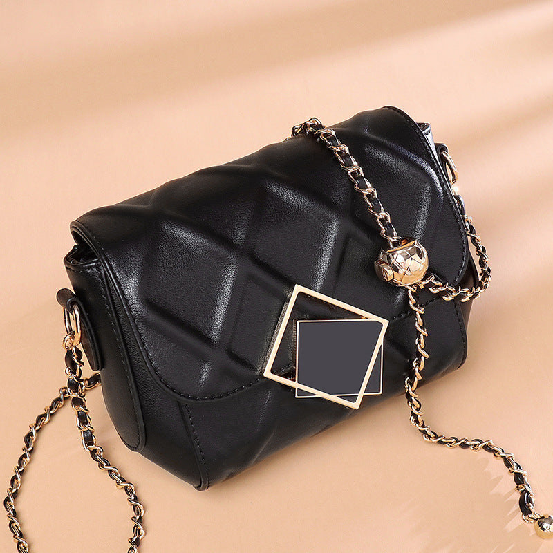 2025 Chain bag  summer new women's bag trendy fashion diamond bag  single shoulder small fragrant wind oblique span bag ins