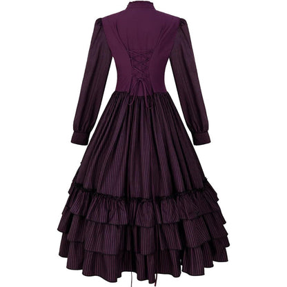 lovwvol main character dress to impress Medieval Gothic Bow Dress Performance Clothing Renaissance Steampunk Women Skirt