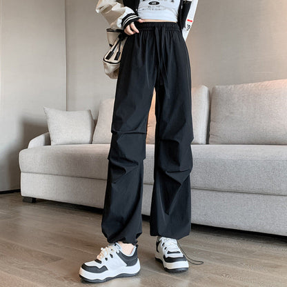 lovwvol going out outfits American Wide-Leg Overalls Women's Autumn New High Waist Loose Slimming Parachute Pants Casual Quick-Drying Sports Pants Fashion