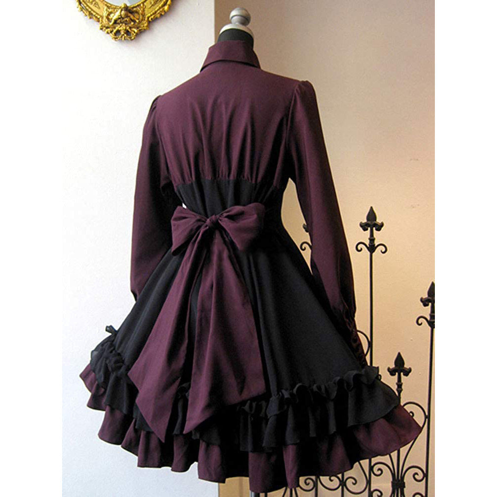 lovwvol main character dress to impress Medieval Gothic Bow Dress Performance Clothing Renaissance Steampunk Women Skirt