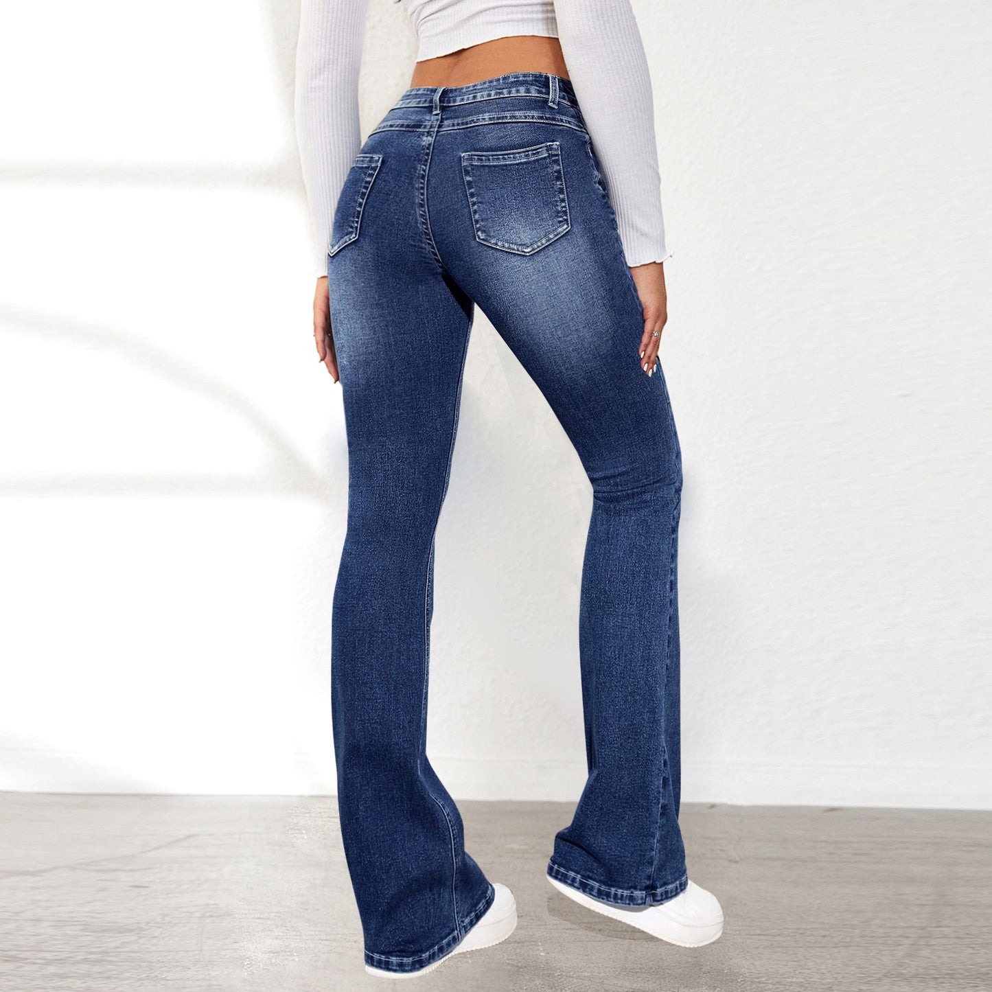 2025 Factory direct sales   New temperament commuter jeans women's clothing washed slim slim and thin pants spot