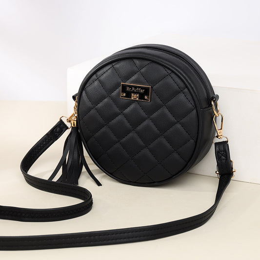 LUTAOTIE 2025 Guangzhou women's bag manufacturers wholesale diamond small round bag mini Korean version women's bag New mobile phone messenger small bag bags