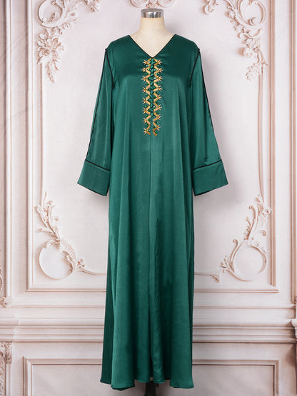 Muslim ethnic style fashion summer new Dubai Middle East party dinner dress bead dress