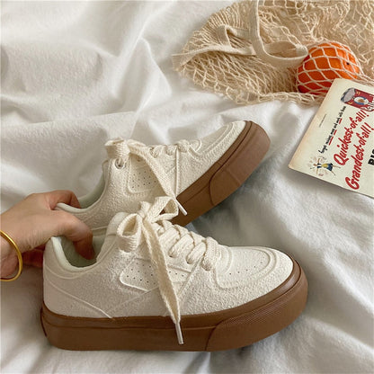 Green Platform Sneakers Women Vulcanized Shoes Spring Autumn Leather Ladies Designer Casual Lace Up Flat Shoes Sneakers Woman