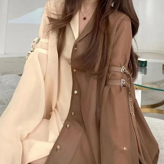 lovwvol Vintage Women Blouses Elegante Cottagecore Harajuku Oversized Chic Korean Fashion Casual Aesthetic Shirt Dress Female