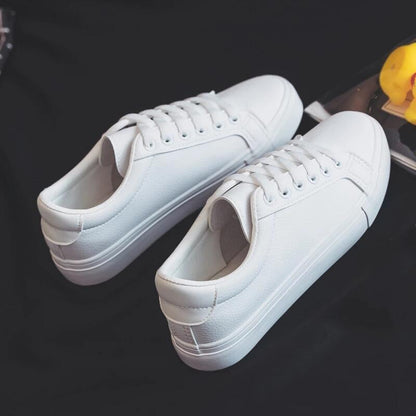 lovwvol Fashion Shoes Women's Vulcanize Shoes Spring New Casual Classic Solid Color PU Leather Shoes Women Casual White Shoes Sneakers