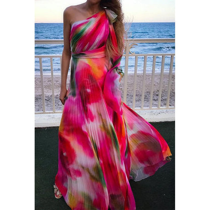 lovwvol Long Dress Women Y2k Party Dresses High Waist Tie Dye Print Elegant Prom Dress Sexy Work Maxi Beach Vacation Vestidos