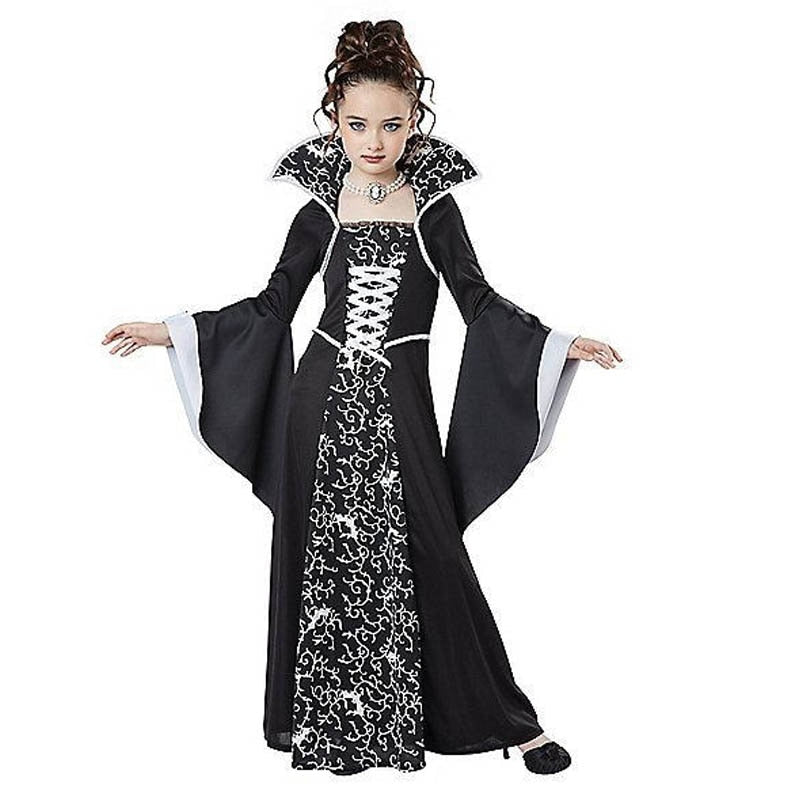 Halloween Costume for Kids Halloween Fantasy Vampire Costume Girls Witch Cosplay Children's Performance Clothing for Party