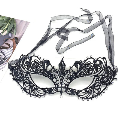 Sexy Lady Black White Red Lace Mask Translucency Half Face Masks Masquerade Party Dance Costume Party Eye Mask