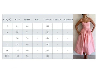 Sexy Solid Spaghetti Strap A-line Maxi Dresses Women Low Cut Sleeveless Big Skirt Dress Summer New Fashion Elegant Party