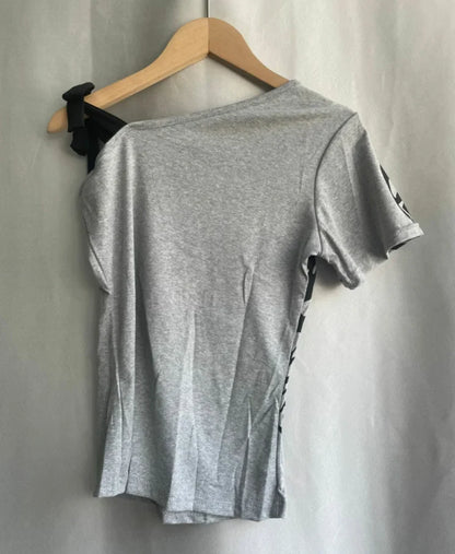 lovwvol  -  Summer Sexy One Off Shoulder Y2k Aesthetic T-Shirts Streetwear Vintage Gray Printing Slim Tshirts Harajuku Bottoming Tops