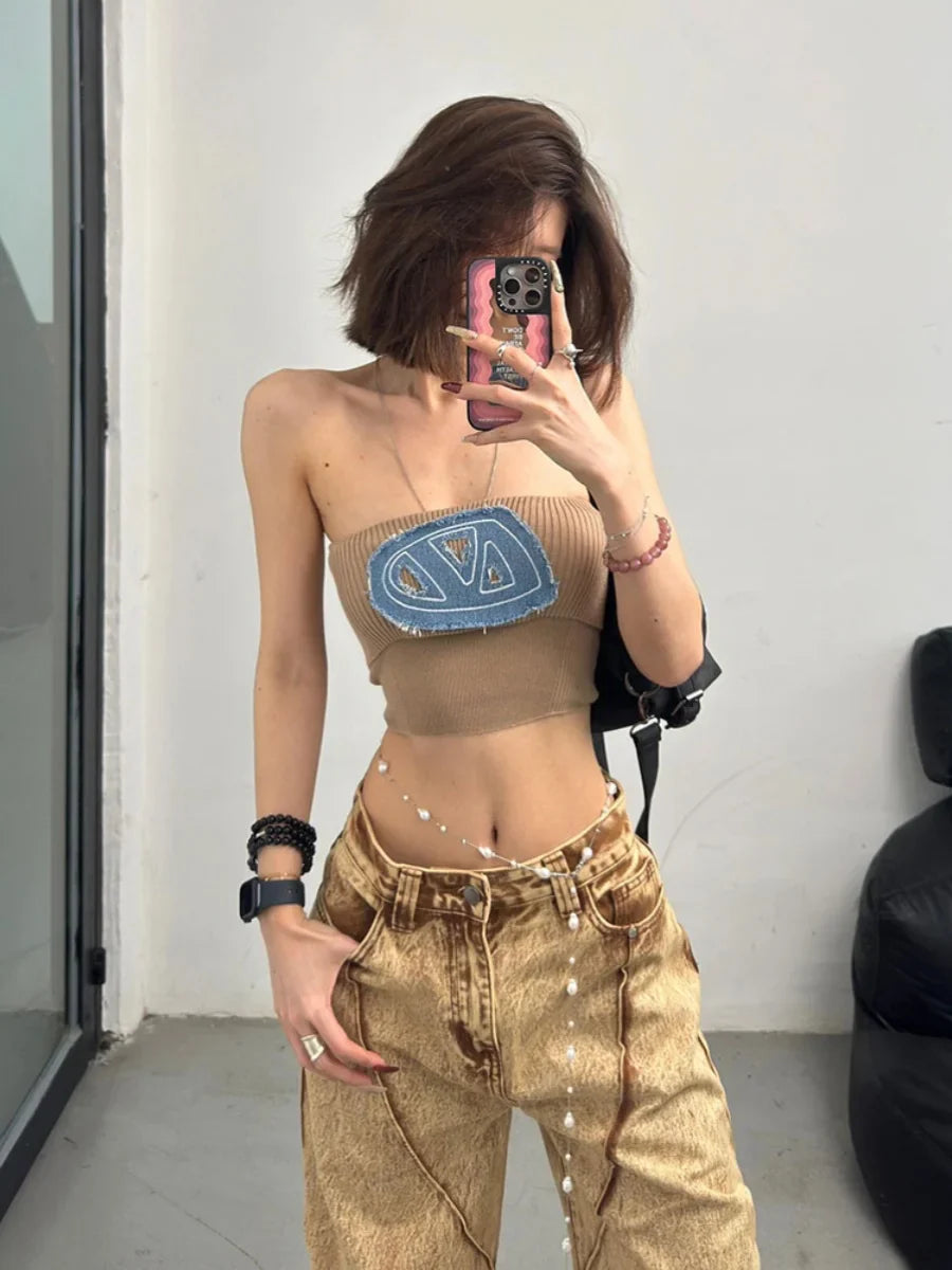 lovwvol  -  American Retro Cargo Pants Oversized Fashion Baggy Wide Leg Spring Summer Women Y2K Grunge Streetwear Style Denim Trouser