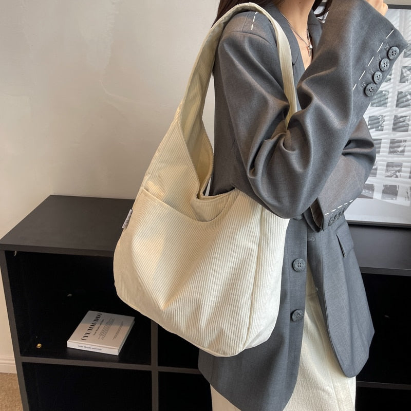 Large Capacity Canvas Bucket Bag - Women Crossbody