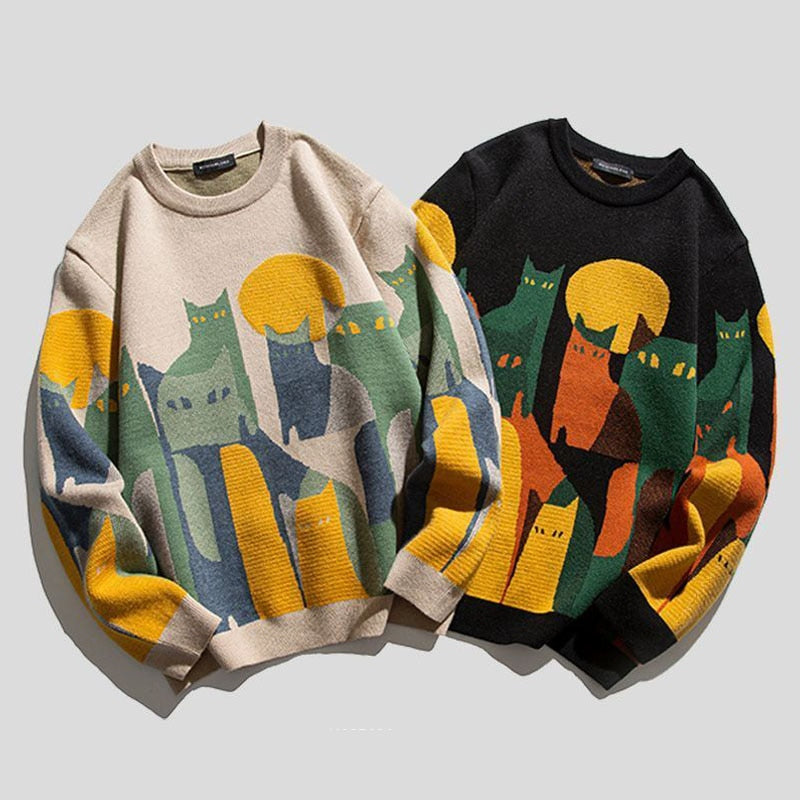 lovwvol Mens Women Pull Knitted Sweater Sweatshirts Y2K Clothes Pullover Christmas Clothing  Winter Jumper Knit Fleece Sweater For Men