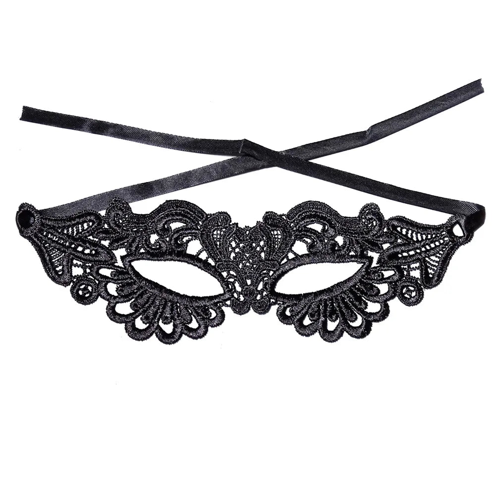 Women Hollow Lace Masquerade Face Mask Sexy Cosplay Prom Party Props Costume Halloween Masquerade Mask Nightclub Queen Eye Mask